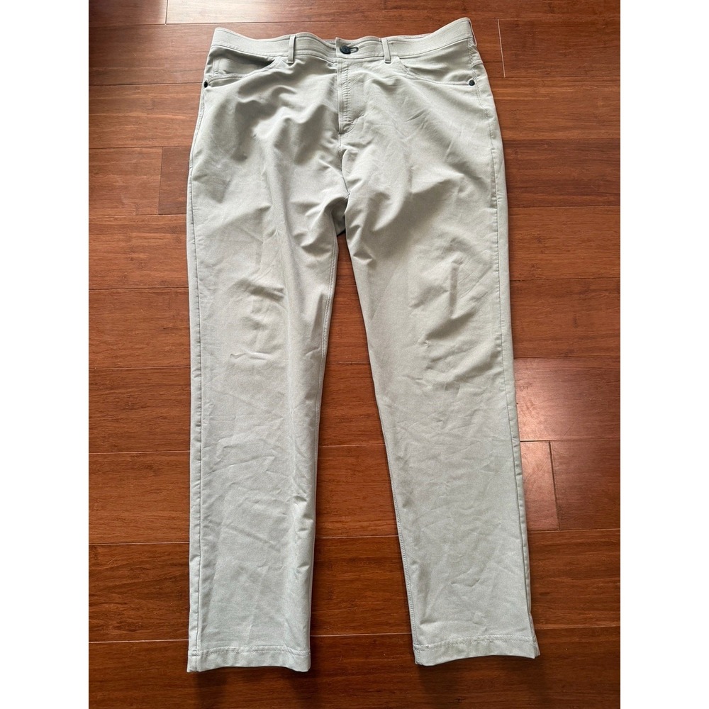 Public Rec Pants Mens 36x32 Workday Grey Chino Tech Golf Stretch